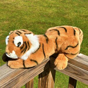 VTG Target Westcliff Large Tiger Plush 18" Realistic Stuffed Animal Lying Down